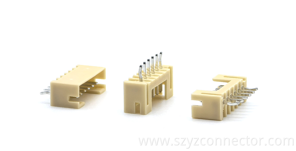 PH2.0 Wafer Pin Header Connector: WAFER PH2.0 180 Degree DIP With Kinked Pin 6P PH2.0 Wafer Pin Header Connector: WAFER PH2.0 180 Degree DIP With Kinked Pin 6P